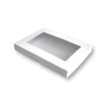 Caja para 12 alfajores con visor blanca | Pack 10 unidades | KraftColors Chile