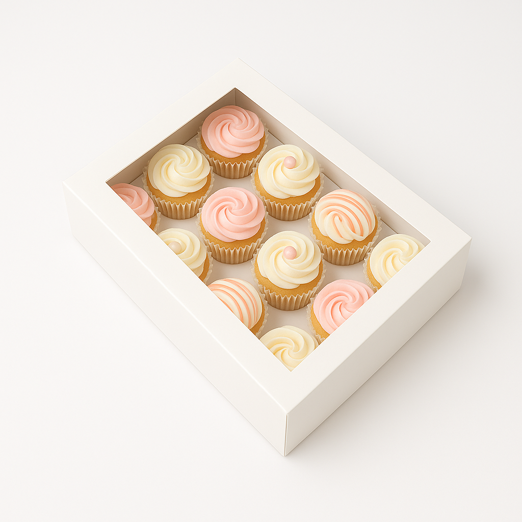 Caja para Mini 12 Cupcakes | 24x17x8 cm | Pack 10 | Kraftcolors