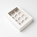 Caja para con Visor 12 Cupcakes | 34x24x8 cm | Pack 10 | Kraftcolors