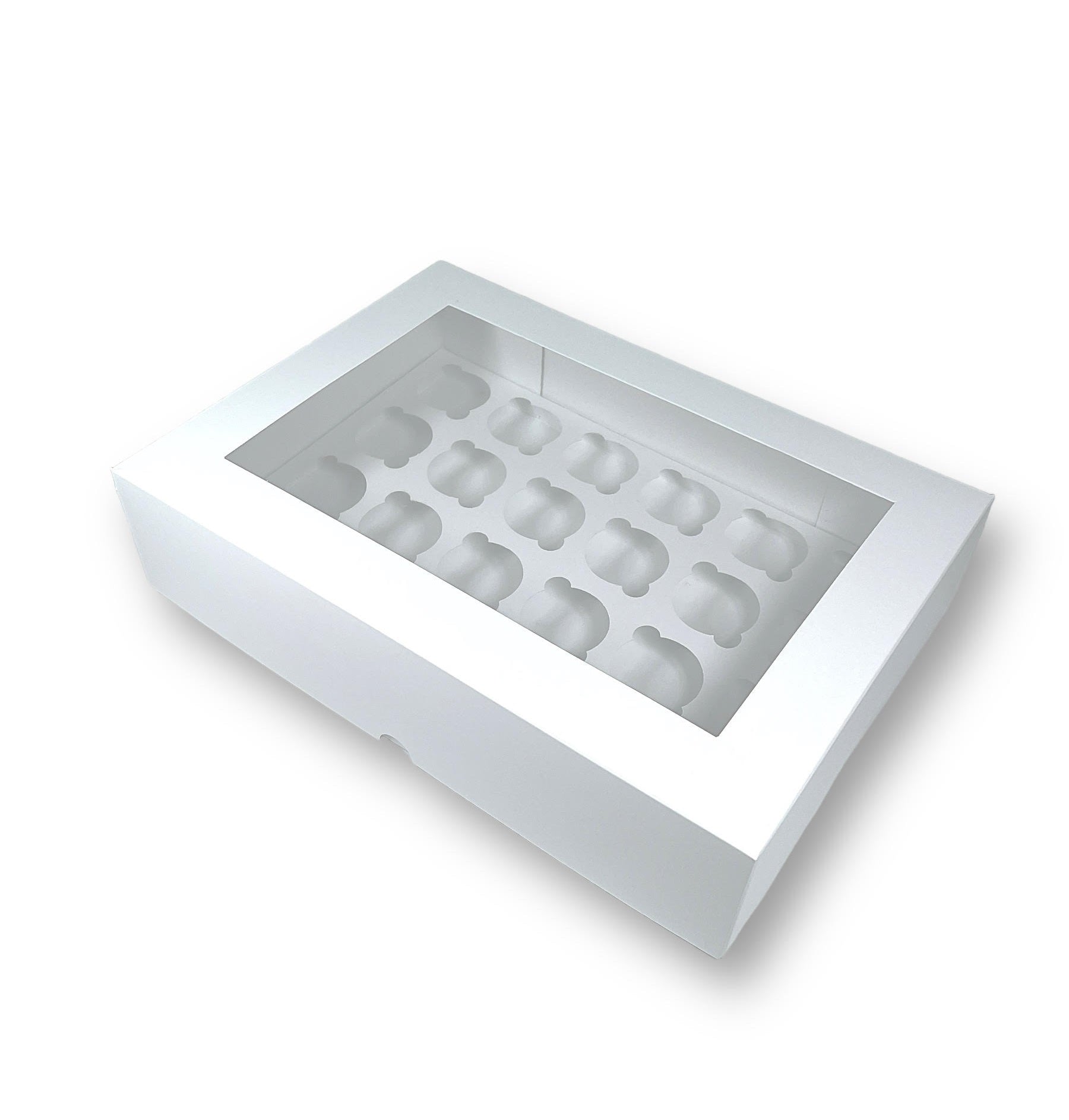 Caja para con Visor 24 Mini Cupcakes | 34x24x8 cm | Pack 10 | Kraftcolors