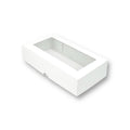 Caja para 2 Donas - Dulces con Visor | 21x11x5 cm | Pack 10 | Kraftcolors