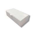 Caja Para 2 Alfajores Reversible Blanca/Reverso Café 14x7x4 cm Pack 10 | Kraftcolors