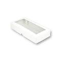 Caja para 3 alfajores con visor blanca | Pack 10 unidades | KraftColors Chile