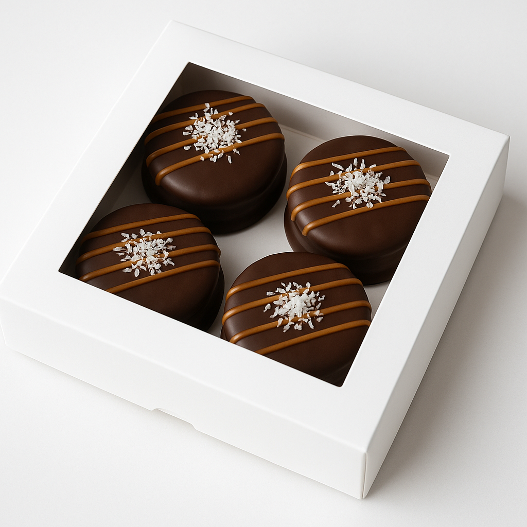 Caja para Para 4 Alfajores | 14x14x3 cm | Pack 10 | Kraftcolors