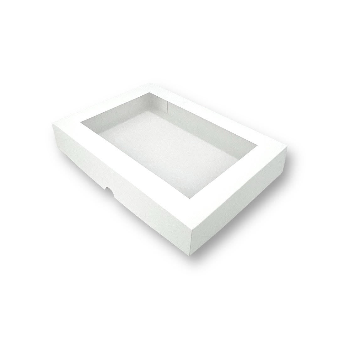 Caja para 6 Donas - Dulces con Visor | 29x21x5 cm | Pack 10 | Kraftcolors