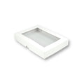 Caja para 6 alfajores con visor blanca | Pack 10 unidades | KraftColors Chile