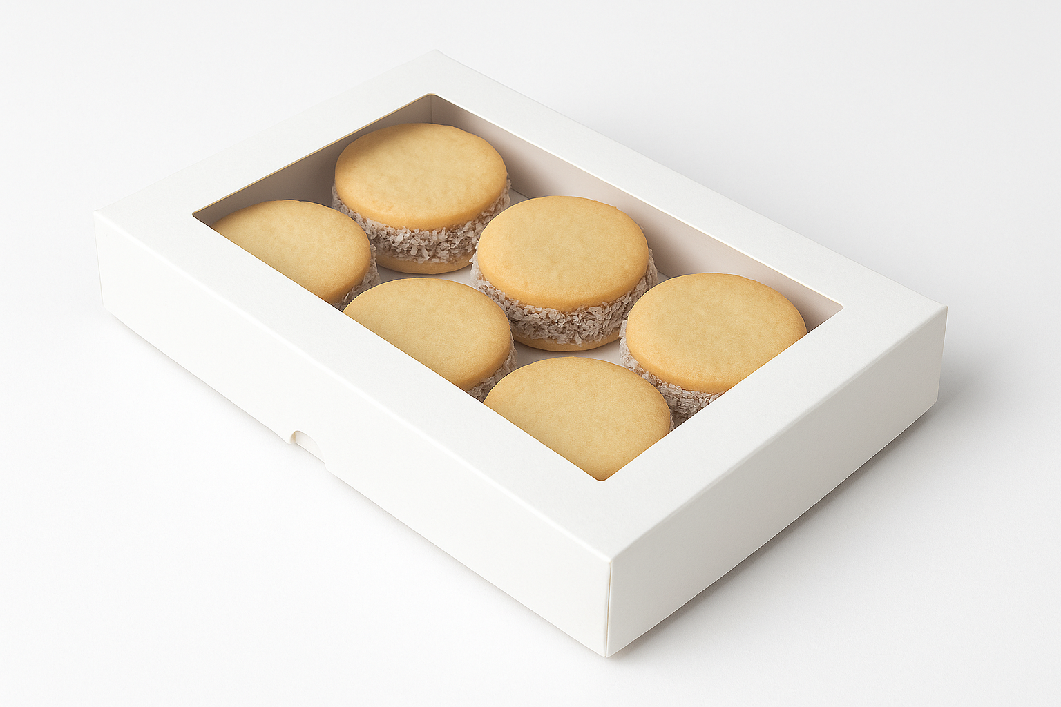 Caja para Para 6 Alfajores | 19x14x3 cm | Pack 10 | Kraftcolors