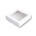 Caja para 9 alfajores con visor blanca | Pack 10 unidades | KraftColors Chile