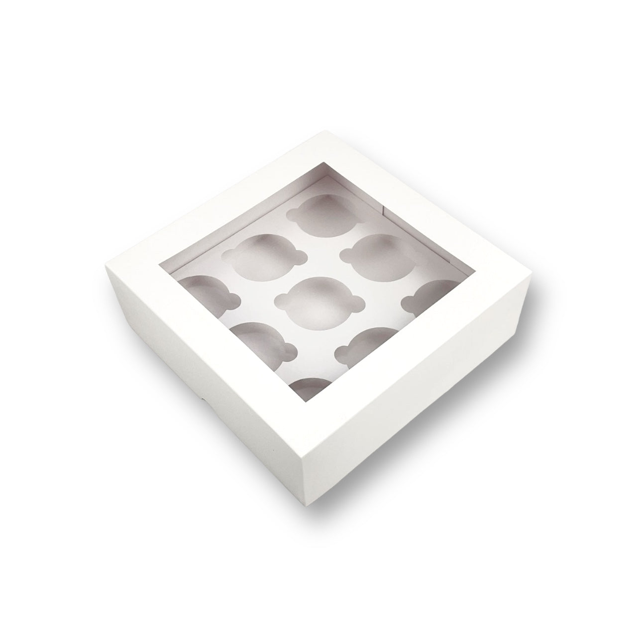 Caja para con Visor 9 Cupcakes | 24x24x8 cm | Pack 10 | Kraftcolors