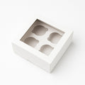Caja para con Visor 4 Cupcakes | 17x17x8 cm | Pack 10 | Kraftcolors