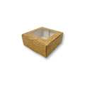 Caja para 1 Dona con Visor | 9.5x9.5x4 cm | Cafe | Pack 10 | Kraftcolors