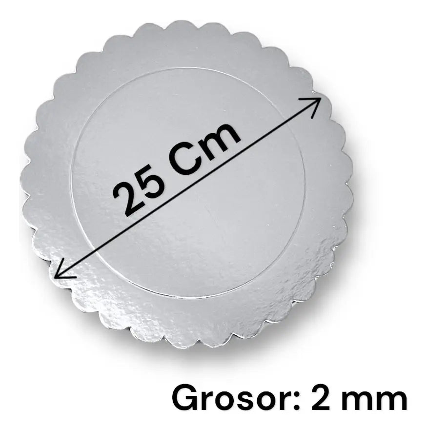 Bases De Encaje 25Cm Plateada De 2mm Grosor | Pack 12 | Kraftcolors