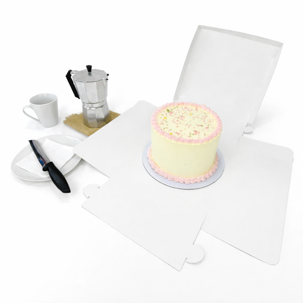 Caja para Torta Baja Pequeña | 21x21x14 cm | Pack 10 | Kraftcolors