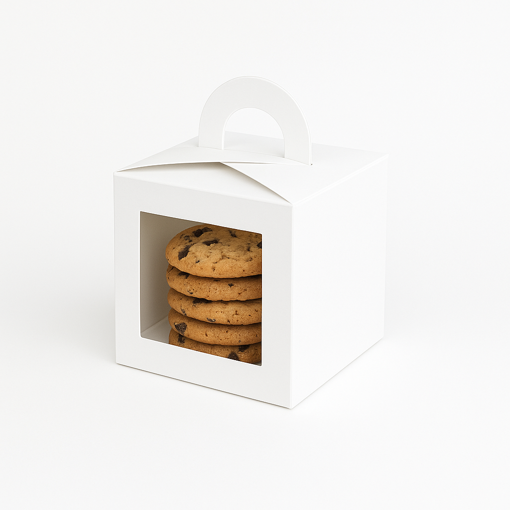 Caja para 1 Cupcake Blanco Con Separador | 9.6x9.6x9.6 cm | Pack 10 | Kraftcolors