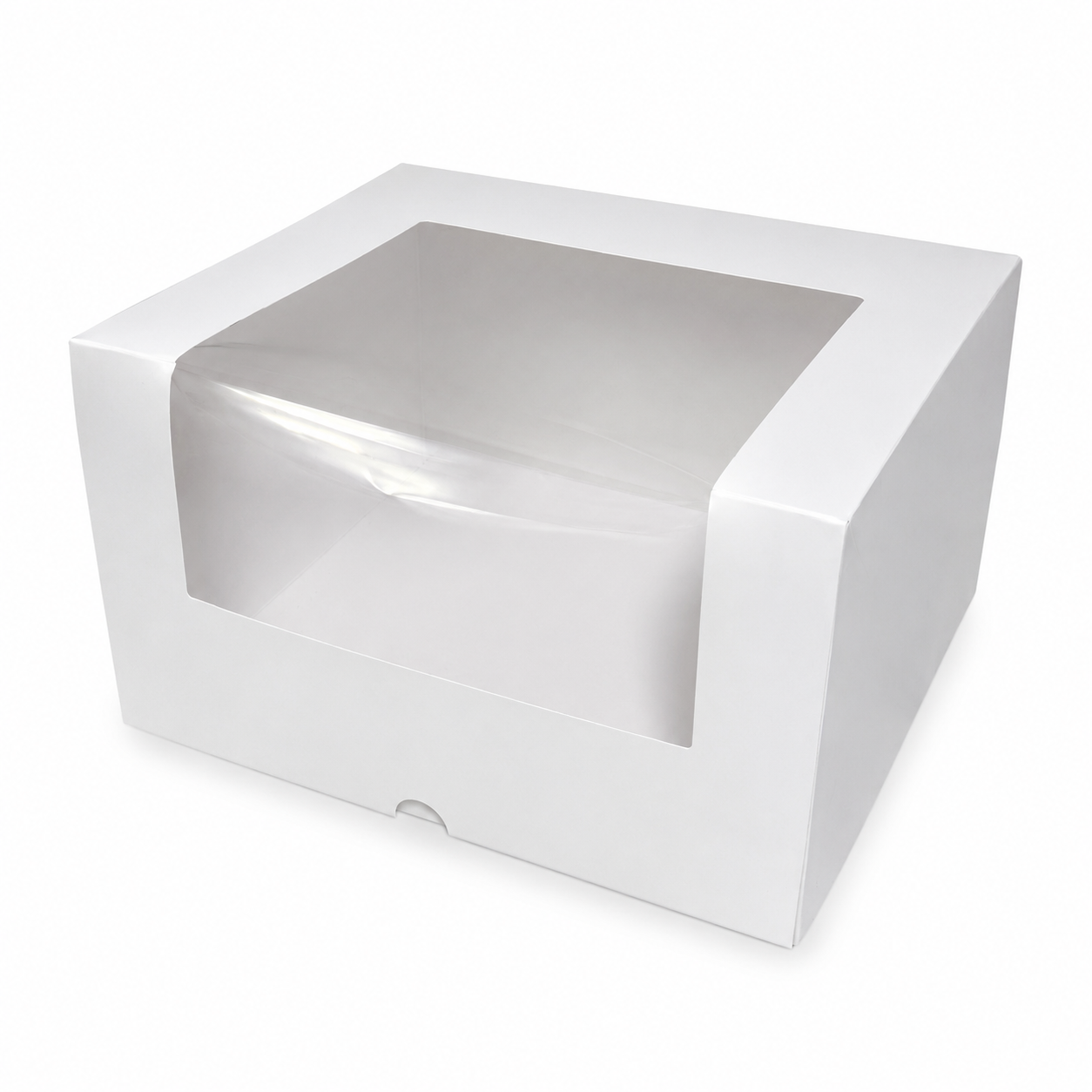 Caja Para Torta Con Visor Corrido Amplio 90° Transparente Pack 10 Cajas Pastelería Chile Kraftcolors