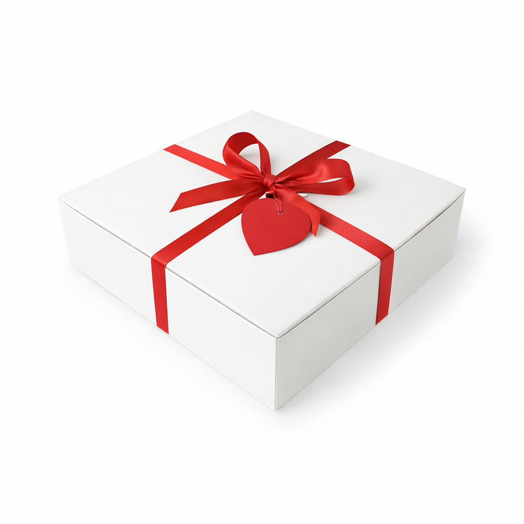 Caja para 4 Alfajores Reversible Blanca/Reverso Café 14x14x4 cm Blanca | Pack 10 | Kraftcolors