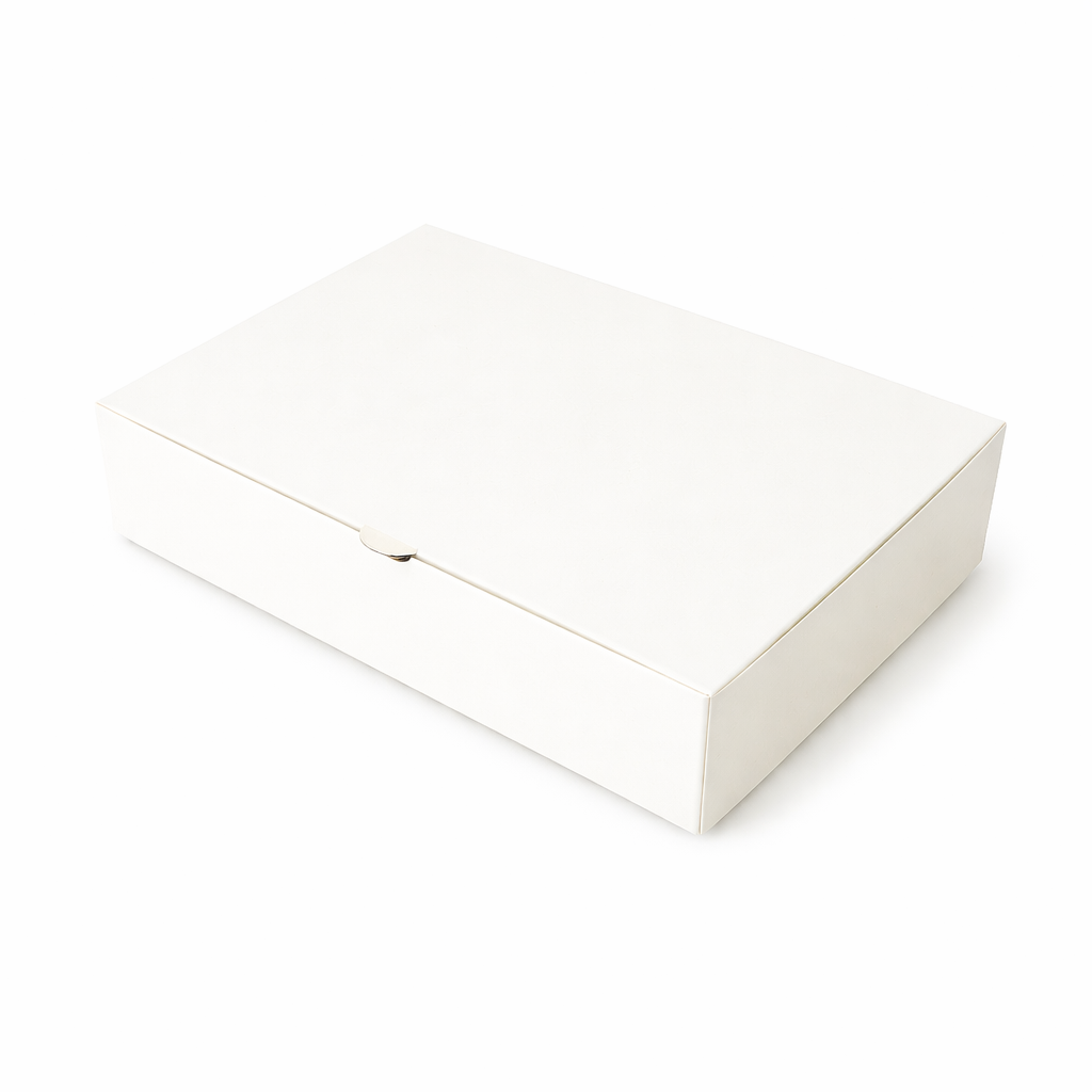 Caja para 6 Alfajores Reversible Blanca/Reverso Café 19x14x4 cm | Pack 10 | Kraftcolors