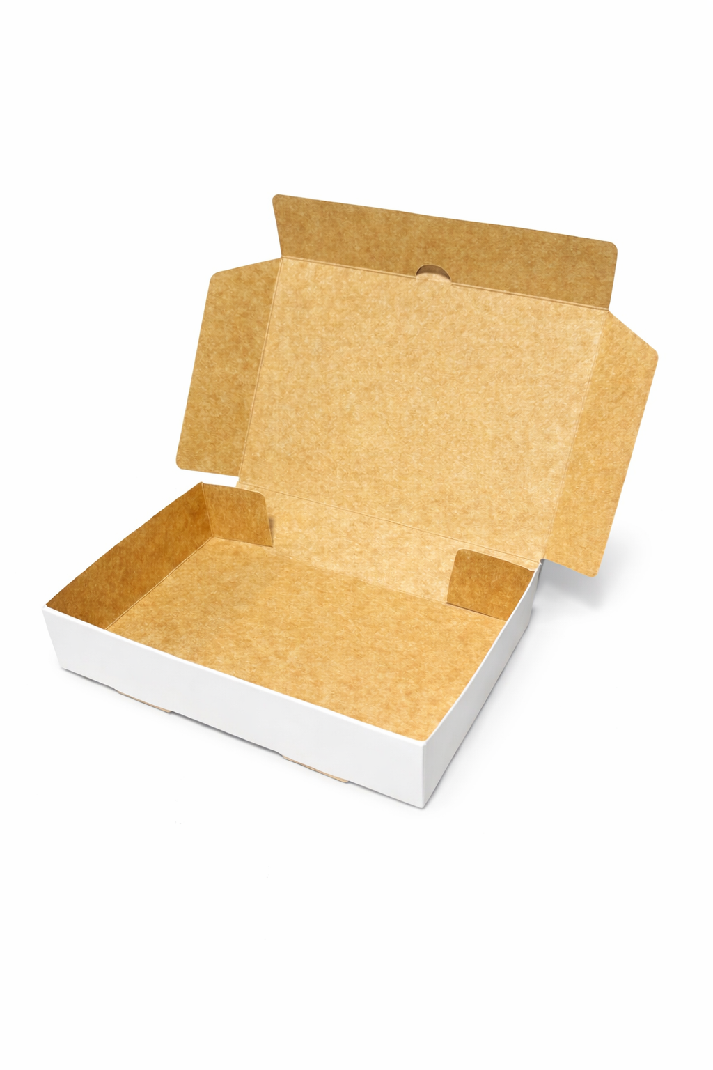 Caja para 6 Alfajores Reversible Blanca/Reverso Café 19x14x4 cm | Pack 10 | Kraftcolors