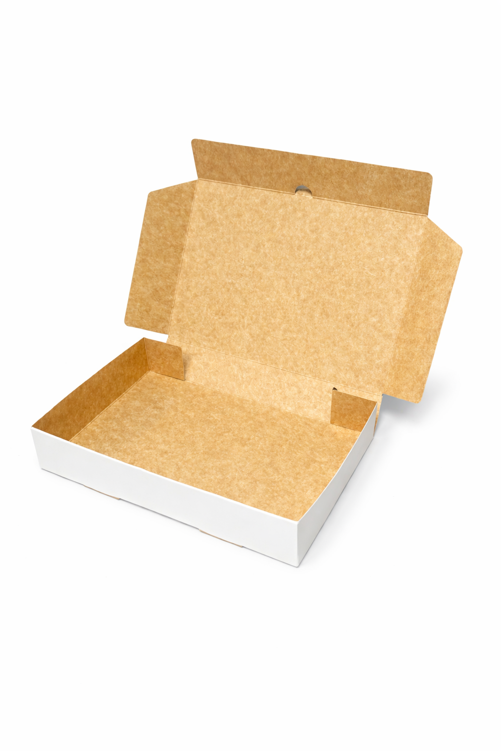 Caja para 12 Alfajores Reversible Blanca/Reverso Café 26x19x4 cm | Pack 10 | Kraftcolors