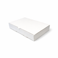 Caja para 12 Alfajores Reversible Blanca/Reverso Café 26x19x4 cm | Pack 10 | Kraftcolors