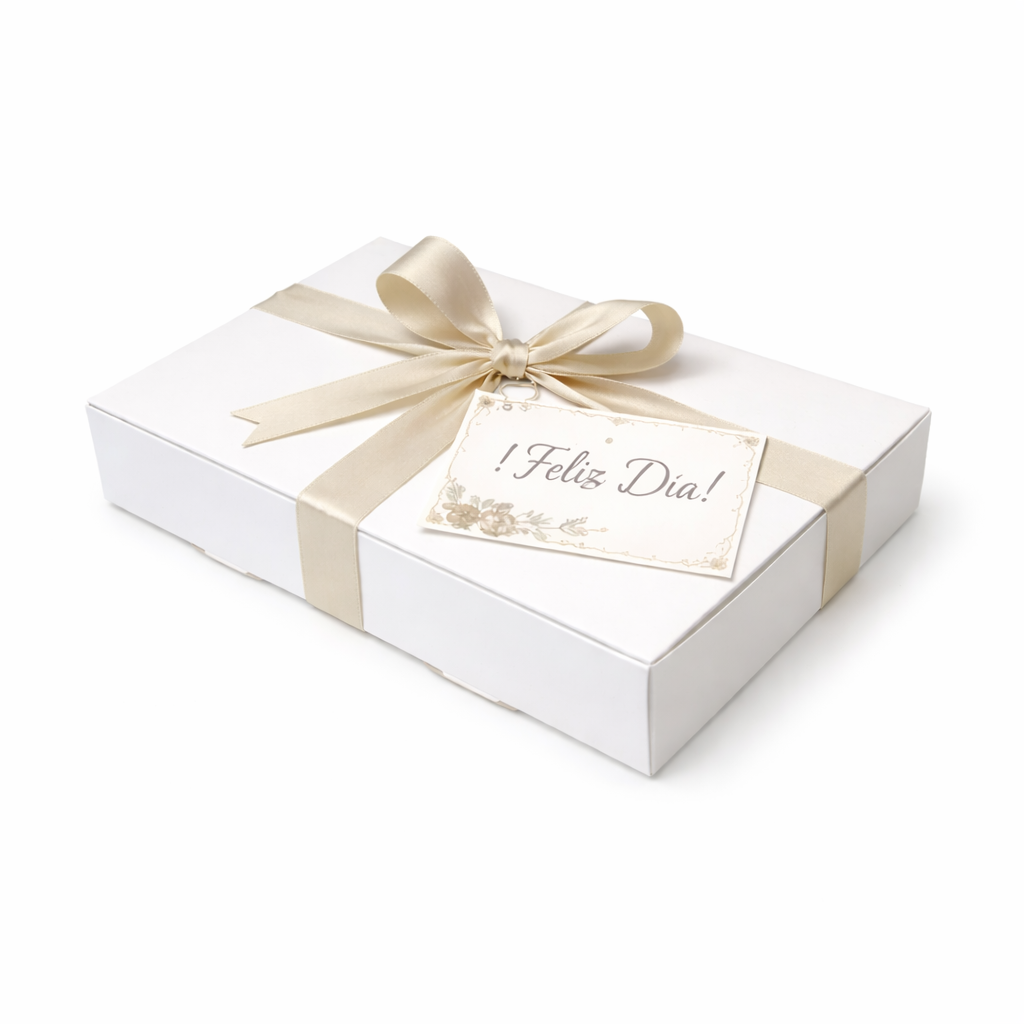 Caja para 12 Alfajores Reversible Blanca/Reverso Café 26x19x4 cm | Pack 10 | Kraftcolors
