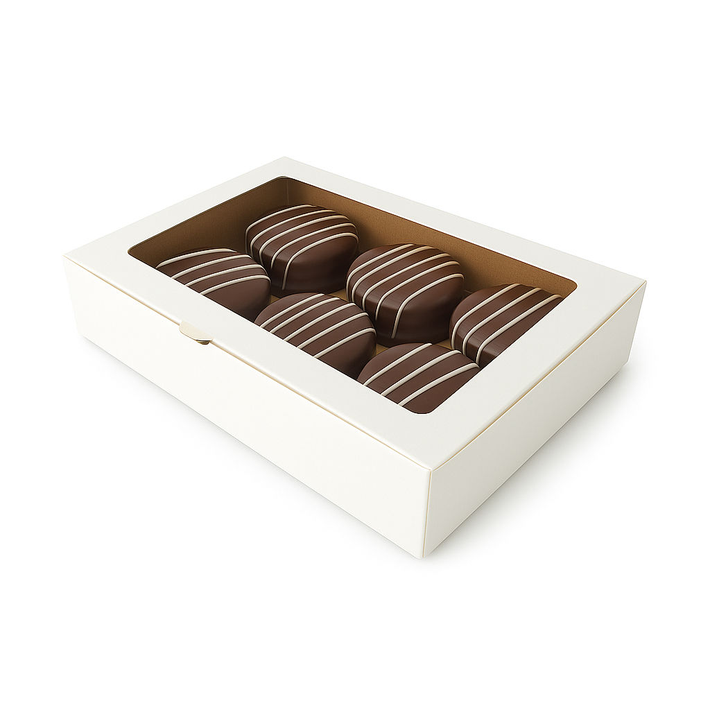 Caja para 6 Alfajores | 19x14x4 cm | Pack 10 | Kraftcolors
