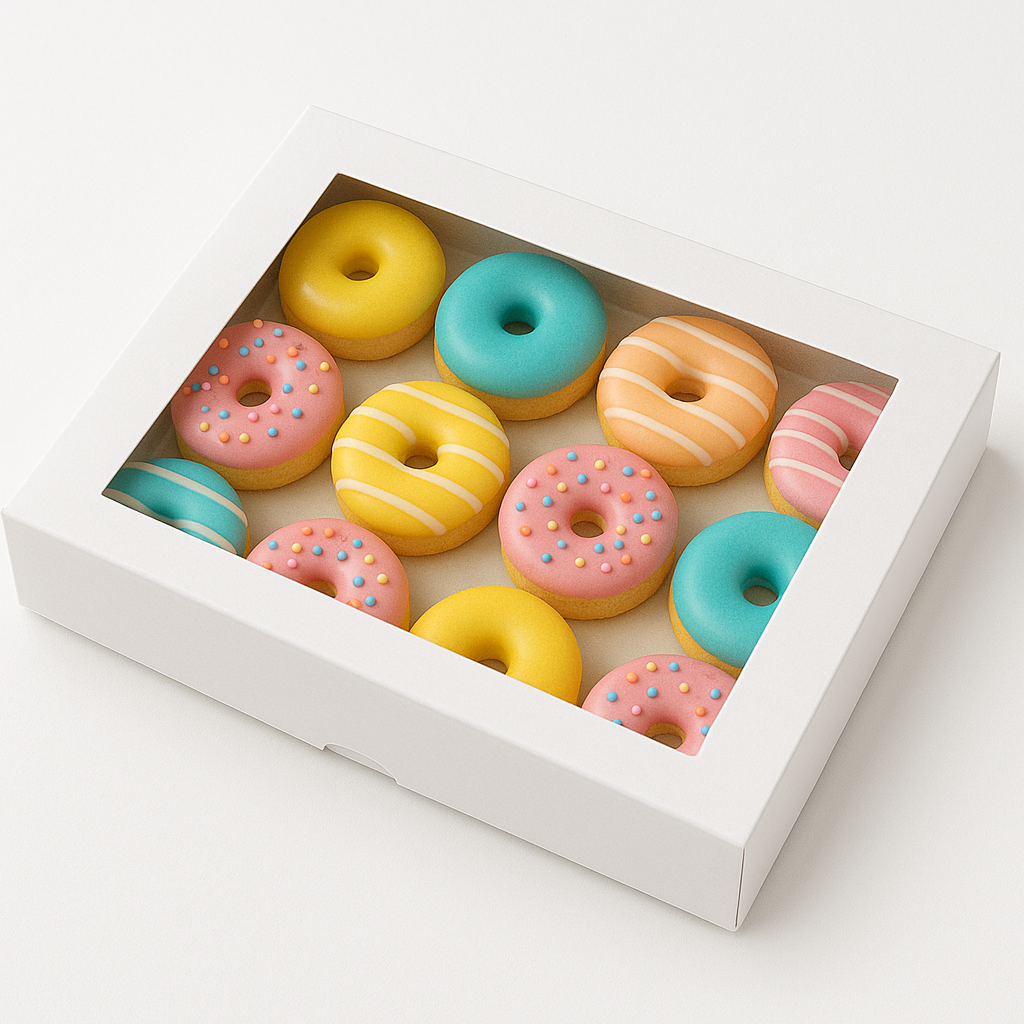 Caja para 12 Alfajores | 26x19x3 cm | Pack 10 | Kraftcolors