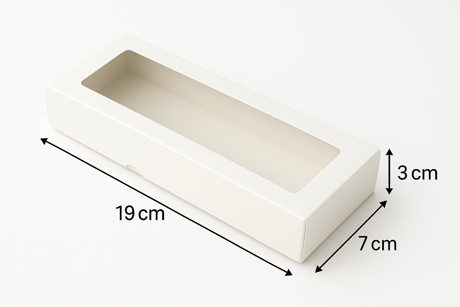 Caja para Para 3 Alfajores | 19x7x3 cm | Pack 10 | Kraftcolors