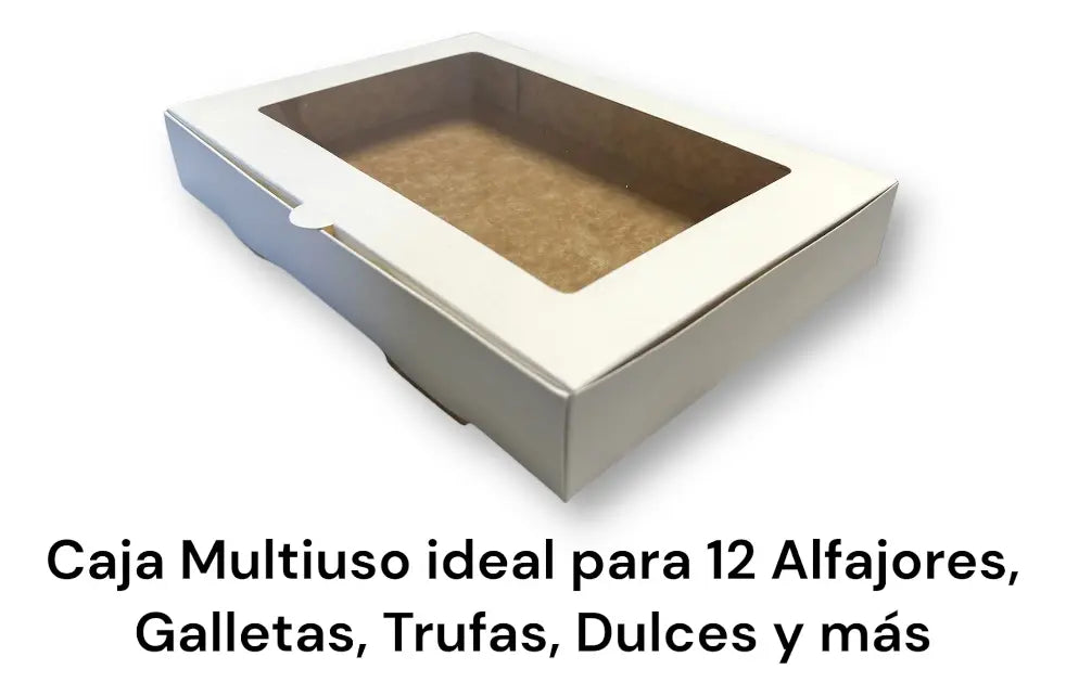 Caja para 12 Alfajores | 26x19x4 cm | Pack 10 | Kraftcolors