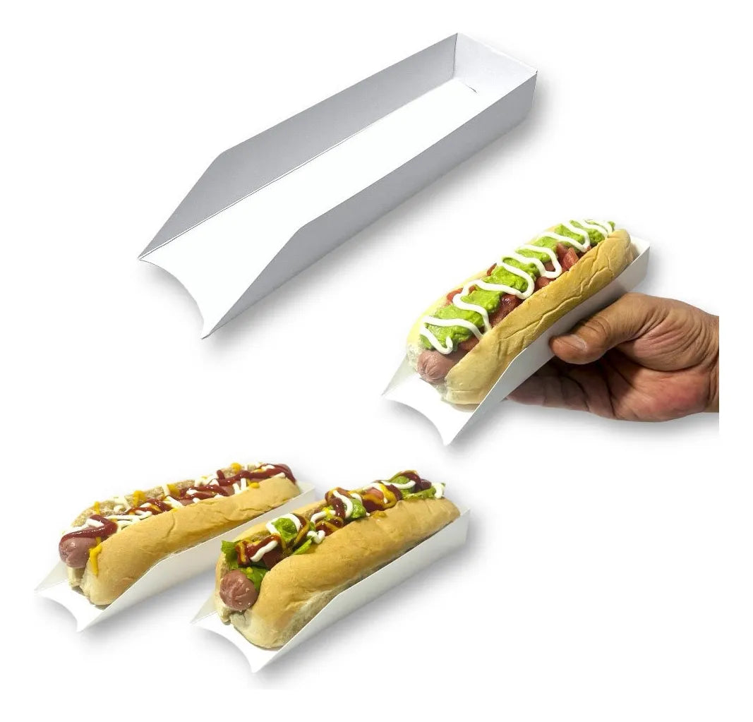 Canoa Bandeja Porta Completo Hot Dog Practico | 21x5.5x3.2 cm | Kraftcolors