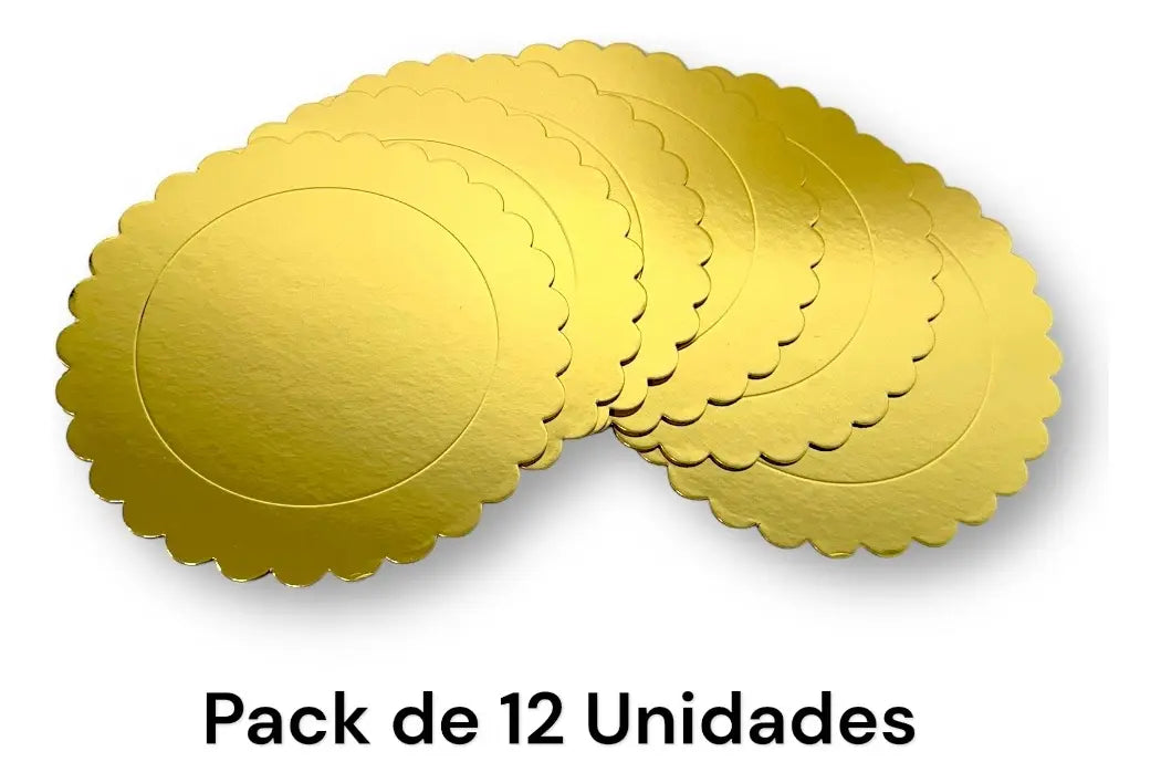 Bases De Encaje 20Cm Dorada De 2mm Grosor | Pack 12 | Kraftcolors