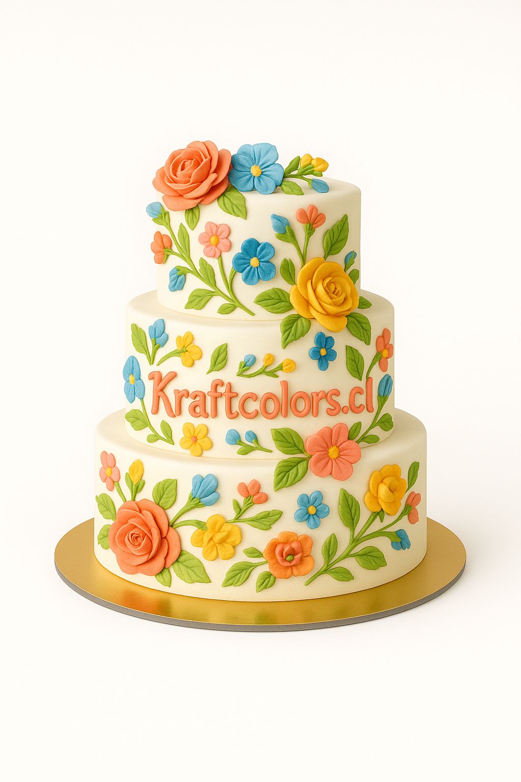 Base O Bandeja de Carton Para Torta Redonda De 35Cm Dorada De 3mm Grosor | Kraftcolors