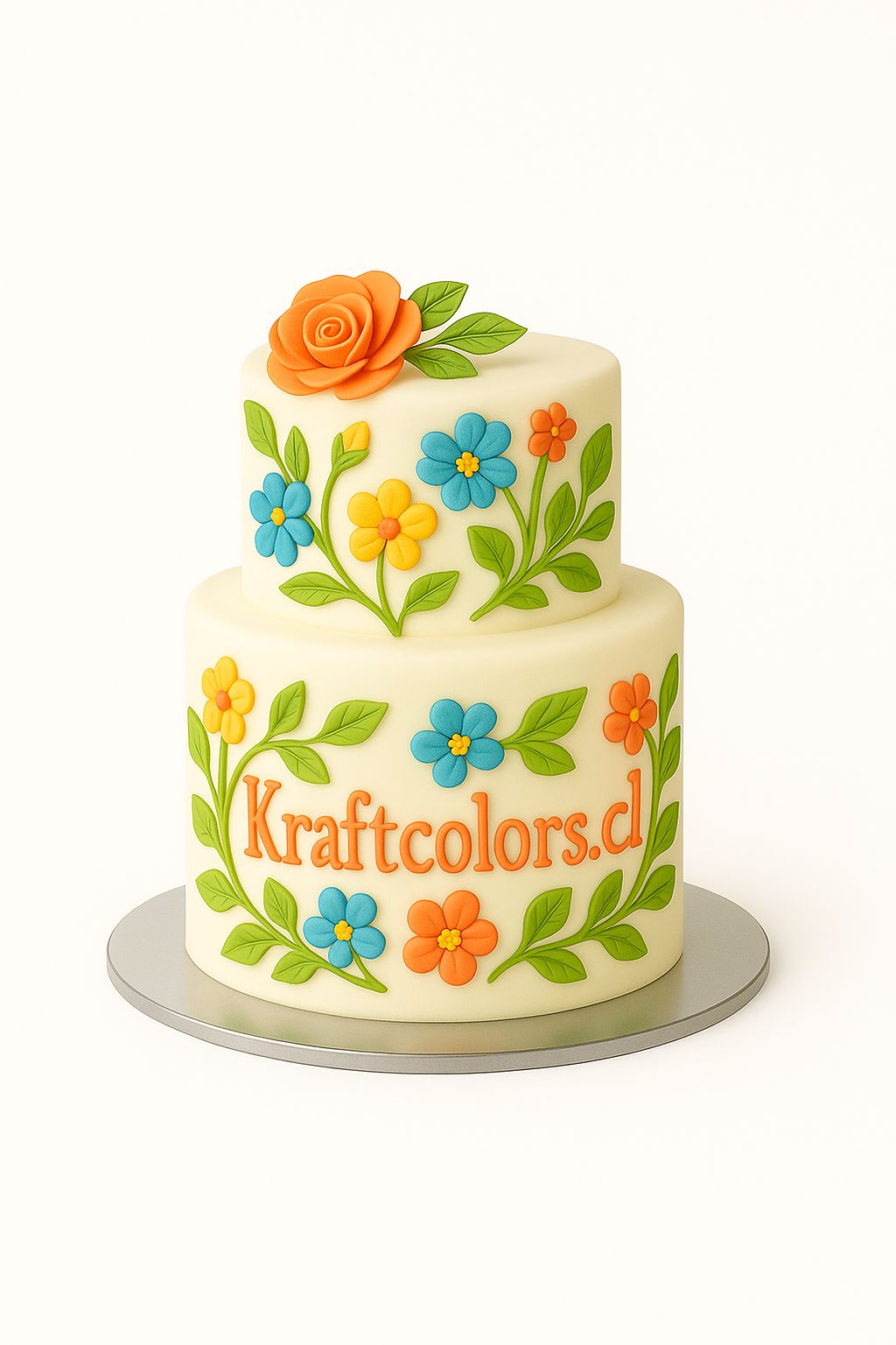 Base O Bandeja de Carton Para Torta Redonda De 35Cm Plateada De 3mm Grosor | Kraftcolors