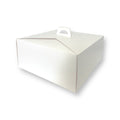 Caja Para Torta Alta 30x30x18 cm Blanca/Reverso Cafe Reversible | Pack 10 | Kraftcolors
