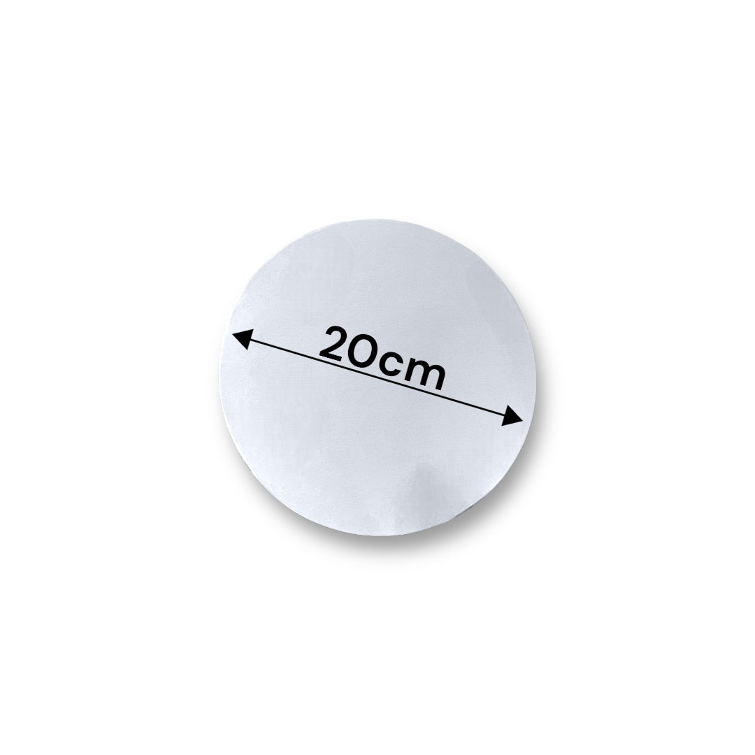 Base o Bandeja Para Torta De 20Cm Blanca De 2mm Grosor | Kraftcolors