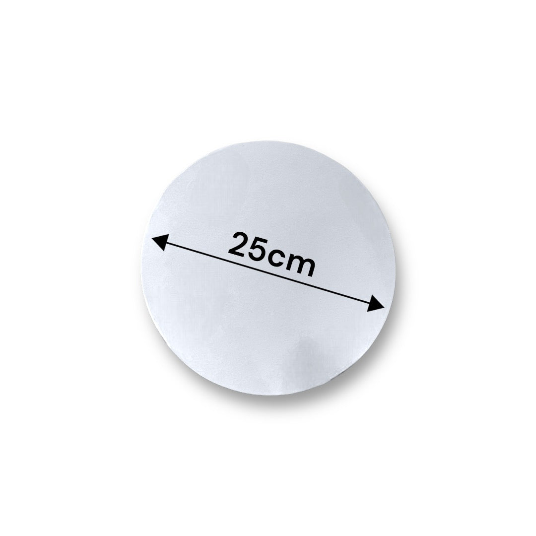 Base o Bandeja Para Torta De 25Cm Blanca De 2mm Grosor | Kraftcolors