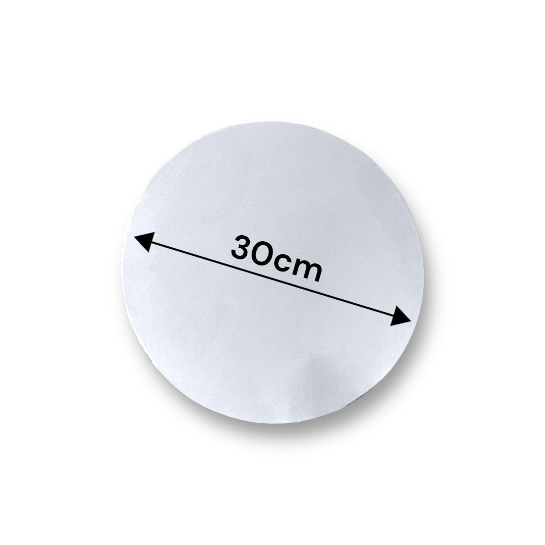 Base o Bandeja Para Torta De 30Cm Blanca De 2mm Grosor | Kraftcolors
