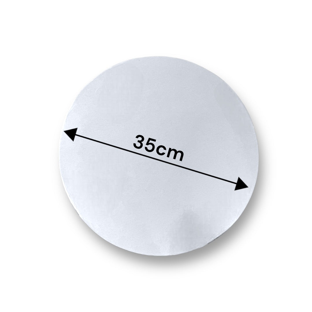 Base o Bandeja Para Torta De 35Cm Blanca De 2mm Grosor | Kraftcolors