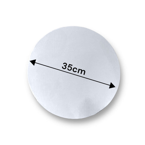 Base o Bandeja Para Torta De 35Cm Blanca De 2mm Grosor | Kraftcolors
