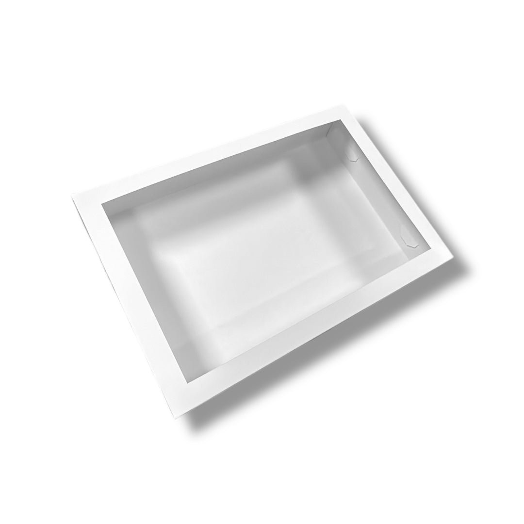 Caja con Visor para Cocteleria Canapes Dulces Picoteo 40x28x6 cm | Pack 10 | Kraftcolors