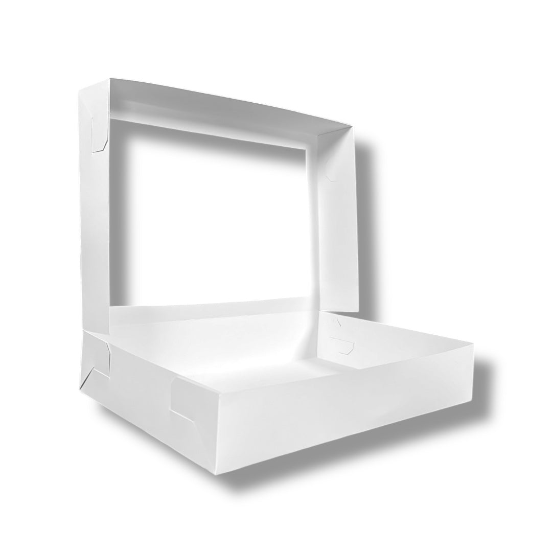 Caja con Visor para Cocteleria Canapes Dulces Picoteo 40x28x6 cm | Pack 10 | Kraftcolors