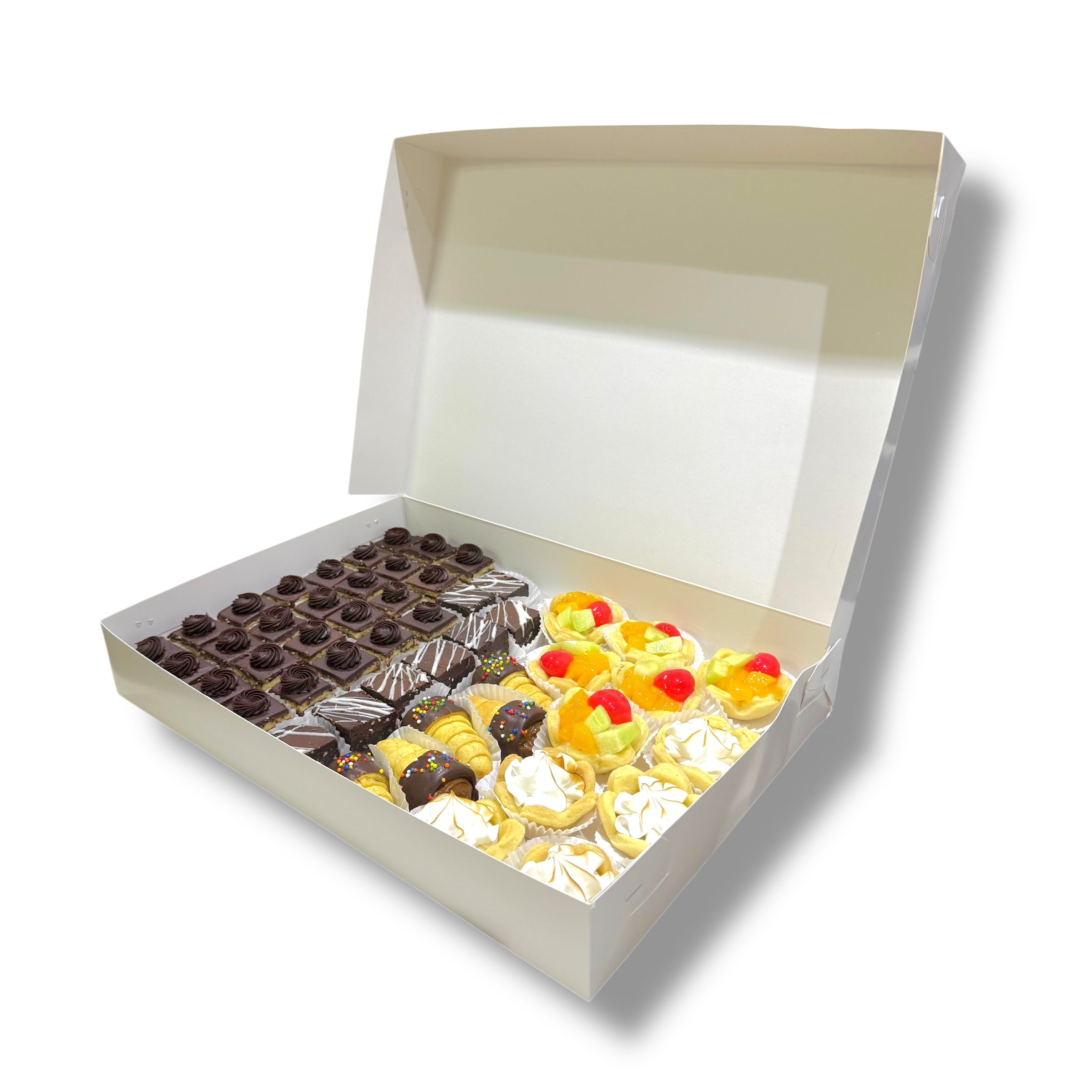 Caja para Cocteleria Canapes Dulces Picoteo 40x28x6 cm | Pack 10 | Kraftcolors