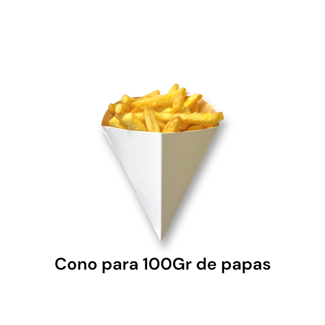 Estuche O Cono Para Papas Fritas Nuggets Churros Pequeño | Kraftcolors