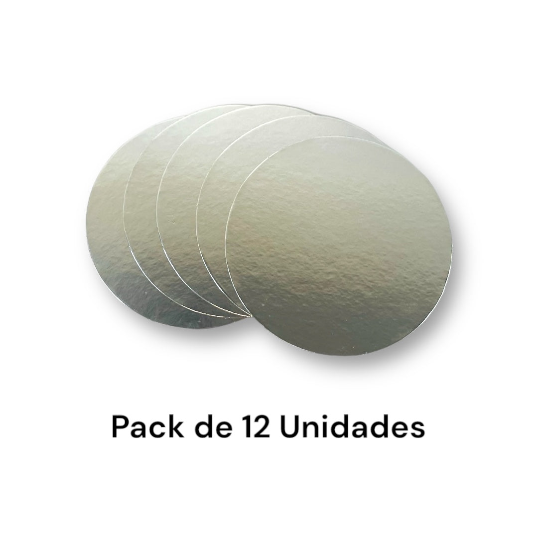 Bases O Bandeja Para Torta Redonda De 35Cm Plateada De 2mm Grosor | Kraftcolors
