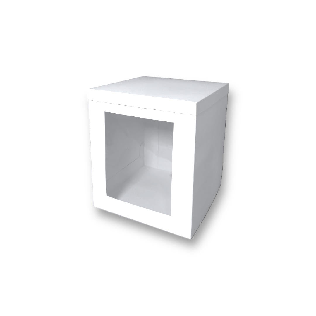 Caja con Visor para Torta Alta Grande 31x30.5x35 cm | Pack 5 | Kraftcolors