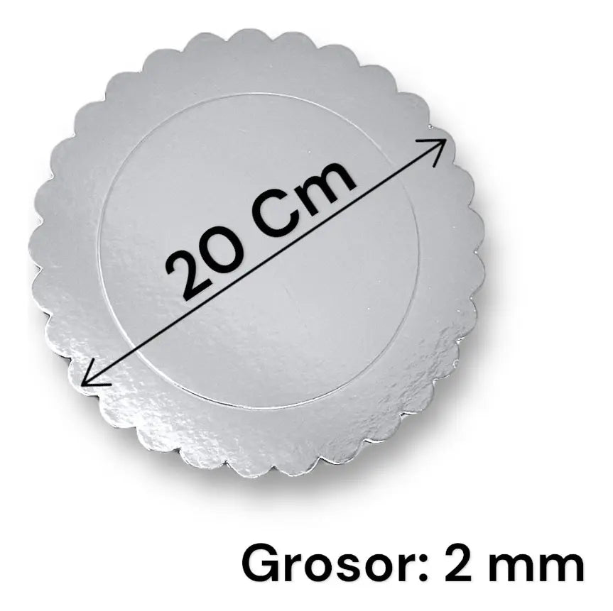 Bases De Encaje 20Cm Plateada De 2mm Grosor | Pack 12 | Kraftcolors