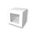 Caja con Visor para Torta Alta Pequeña 26x26x25 cm | Pack 5 | Kraftcolors