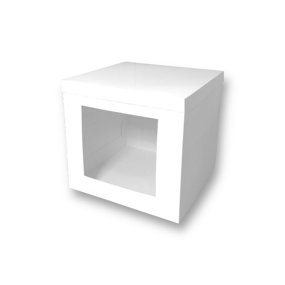 Caja con Visor para Torta Alta Pequeña 26x26x25 cm | Pack 5 | Kraftcolors