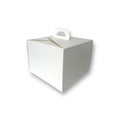 Caja Para Torta Alta 25x25x18 cm Blanca/Reverso Cafe Reversible | Pack 10 | Kraftcolors