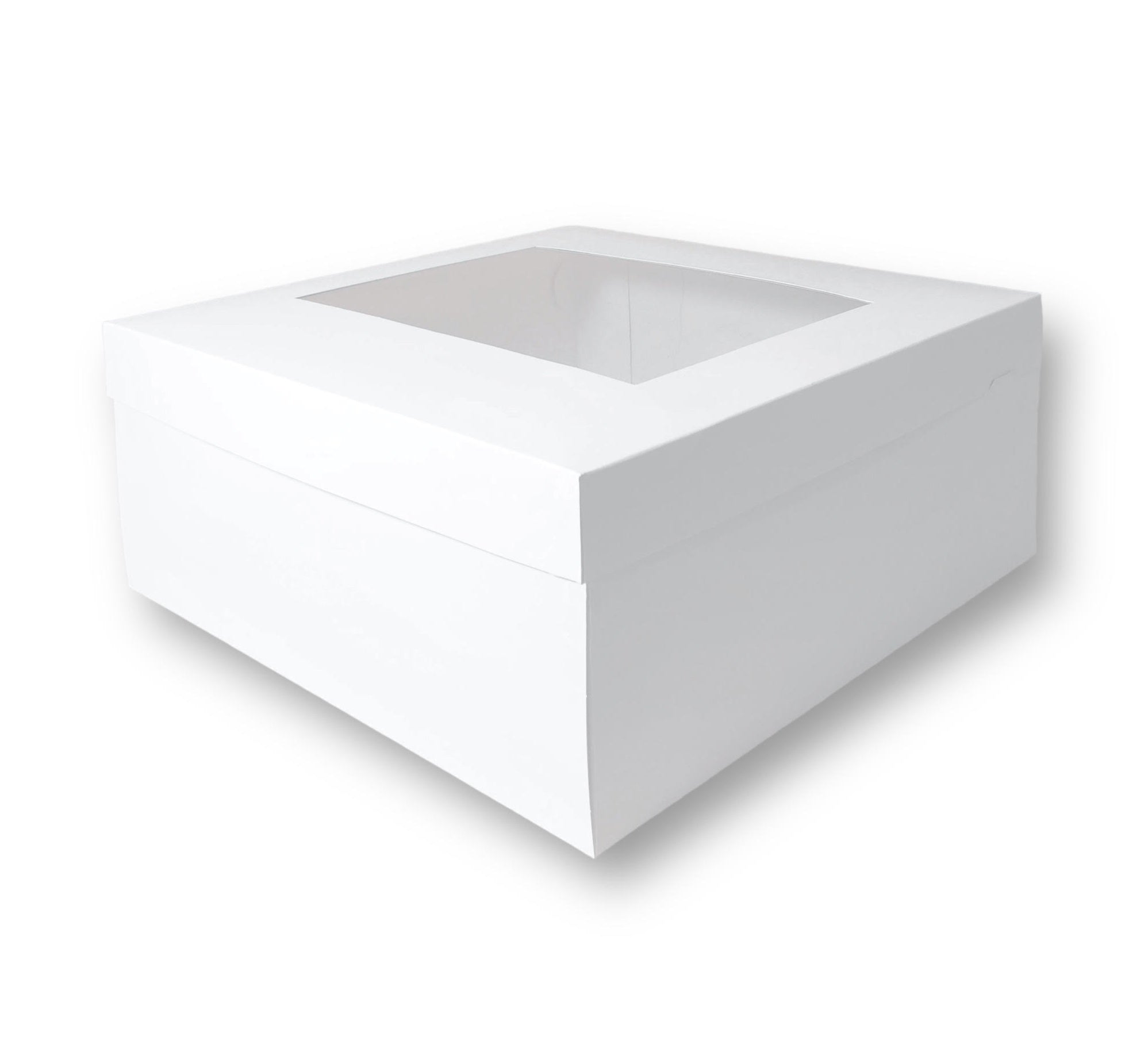 Caja con Visor Para Torta Baja Extra Grande 36x36x15 cm | Pack 5 | Kraftcolors